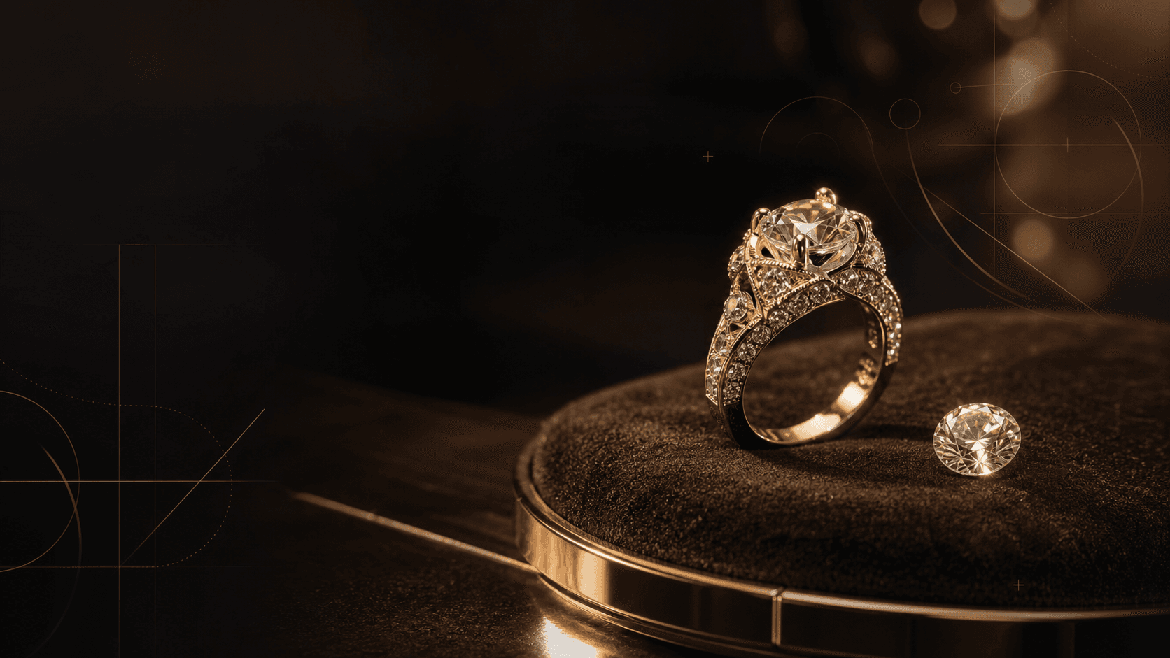 Luxury jewelry editorial visual